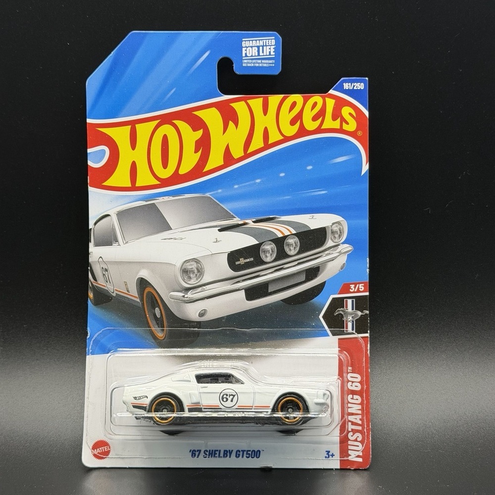 Hot Wheels Mustang 60 Series 1967 Shelby‎ GT500 White 1 64 Scale Diecast HYY93